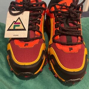 Fila Red and Orange Sneakers Dynamic Design